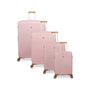 Continuous 4 Piece Hardside Expandable 8 Wheel Spinner Luggage Set (Peach Whip)