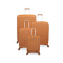 Continuous 4 Piece Hardside Expandable 8 Wheel Spinner Luggage Set with Hard-Pocket Carry-On (Pumpkin Spice)