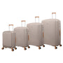 Continuous 4 Piece Hardside Expandable 8 Wheel Spinner Luggage Set with Hard-Pocket Carry-On (Crockery)