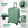 Traversed 21" Hardside Carry-On 8 Wheel Expandable Spinner (Hedge Green)