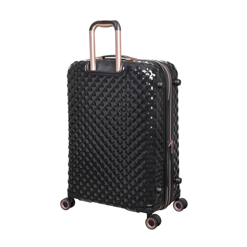 Glitzy 31" Hardside Checked 8 Wheel Expandable Spinner (Black)