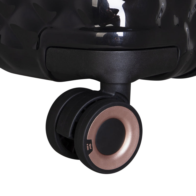 Glitzy 31" Hardside Checked 8 Wheel Expandable Spinner (Black)