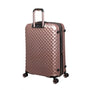 Glitzy 4 Piece Hardside 8 Wheel Expandable Spinner Set (Metallic Rose Gold)
