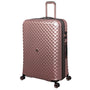 Glitzy 4 Piece Hardside 8 Wheel Expandable Spinner Set (Metallic Rose Gold)