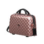Glitzy 4 Piece Hardside 8 Wheel Expandable Spinner Set (Metallic Rose Gold)