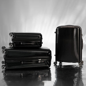 Traversed 21" Hardside Carry-On 8 Wheel Expandable Spinner (Black)