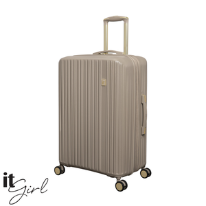 CLOSEOUT - Luxuriant 27" Hardside Checked 8 Wheel Expandable Spinner (Vintage Grey)
