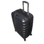 Prosperous Metallic 28" Hardside Checked 8 Wheel Expandable Spinner (Metallic Grey)