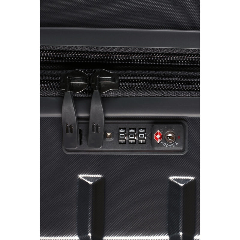 Prosperous Metallic 28" Hardside Checked 8 Wheel Expandable Spinner (Metallic Grey)