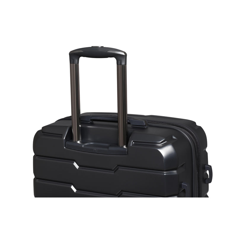 Prosperous Metallic 28" Hardside Checked 8 Wheel Expandable Spinner (Metallic Grey)