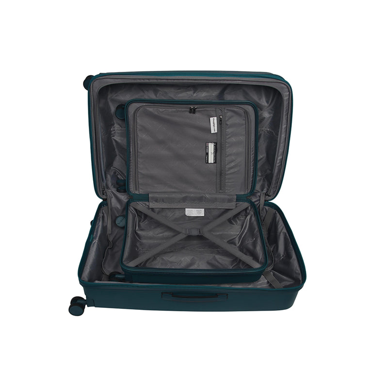 Influential 26" Hardside Checked 8 Wheel Expandable Spinner (Euro Blue)