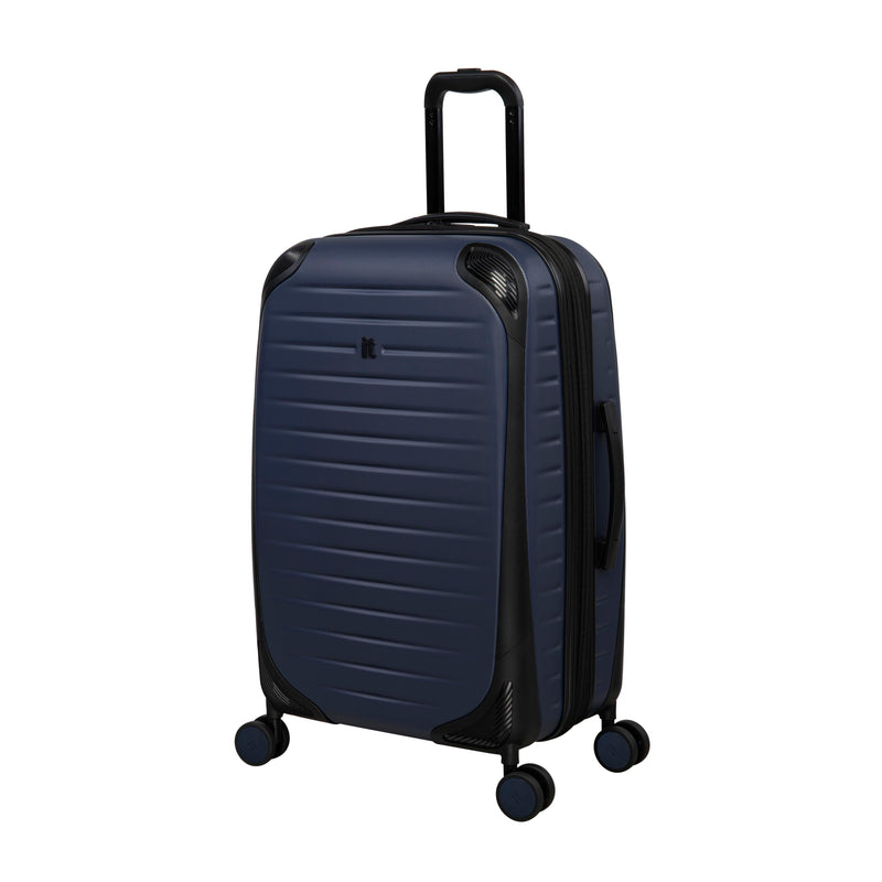 Lineal 28" Hardside Checked 8 Wheel Expandable Spinner (Dress Blues)