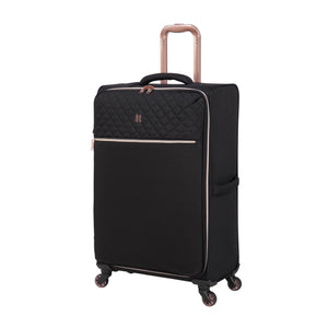 Divinity 30" Softside Checked 4 Wheel Spinner (Black)