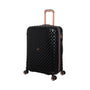 Glitzy 3 Piece Hardside 8 Wheel Expandable Spinner Set (Black)