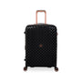 Glitzy 3 Piece Hardside 8 Wheel Expandable Spinner Set (Black)