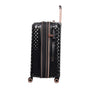 Glitzy 3 Piece Hardside 8 Wheel Expandable Spinner Set (Black)