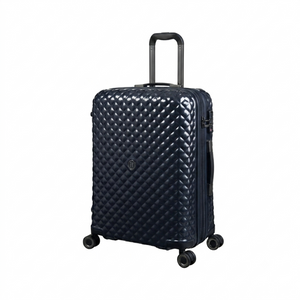 Glitzy 27" Hardside Checked 8 Wheel Expandable Spinner (Blueberry)