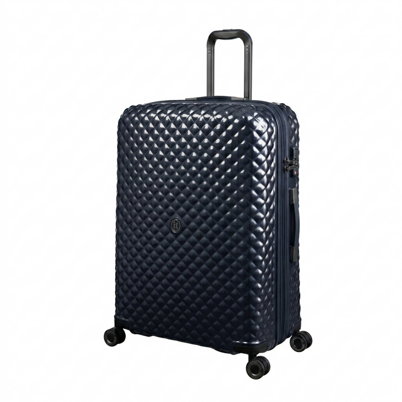 Glitzy 3 Piece Hardside 8 Wheel Expandable Spinner Set (Blueberry)