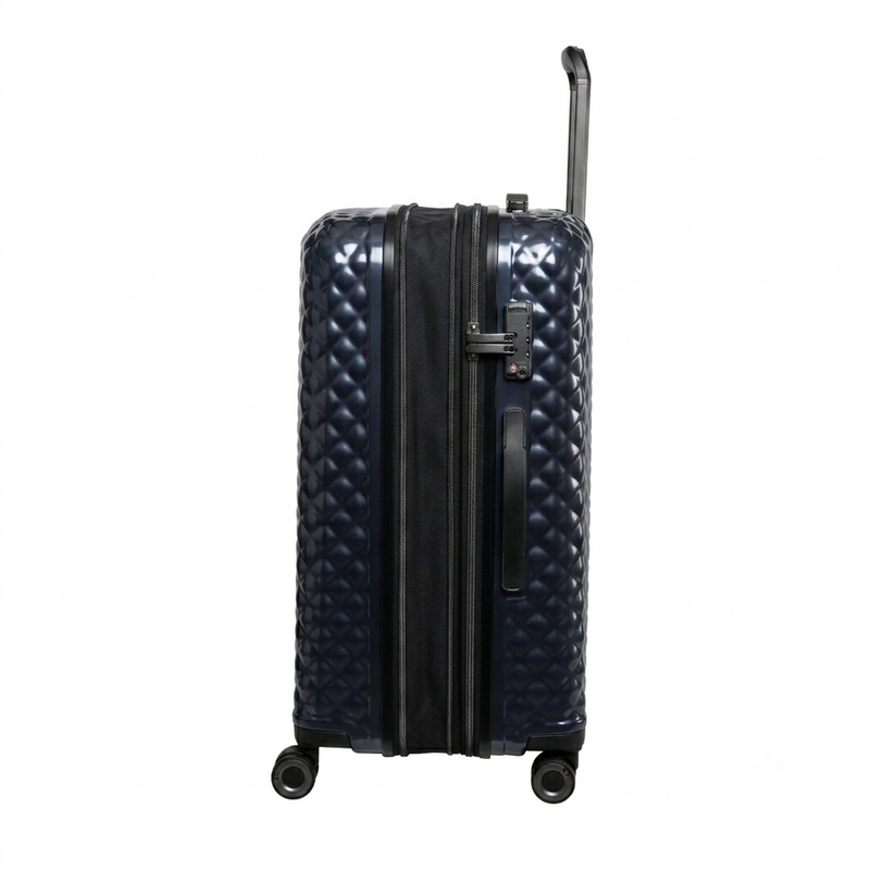 Glitzy 3 Piece Hardside 8 Wheel Expandable Spinner Set (Blueberry)
