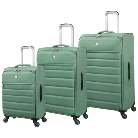 Striving 3 Piece Softside 4 Wheel Spinner Luggage Set (Hedge Green)