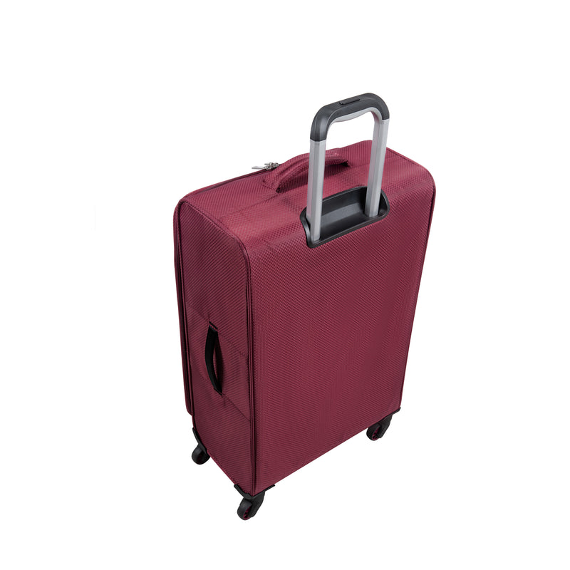 Striving 3 Piece Softside 8 Wheel Spinner Luggage Set (Tibetan Red)