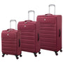 Striving 3 Piece Softside 8 Wheel Spinner Luggage Set (Tibetan Red)