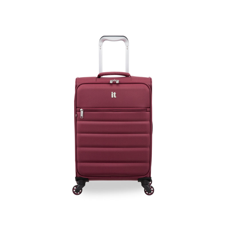 Striving 3 Piece Softside 8 Wheel Spinner Luggage Set (Tibetan Red)