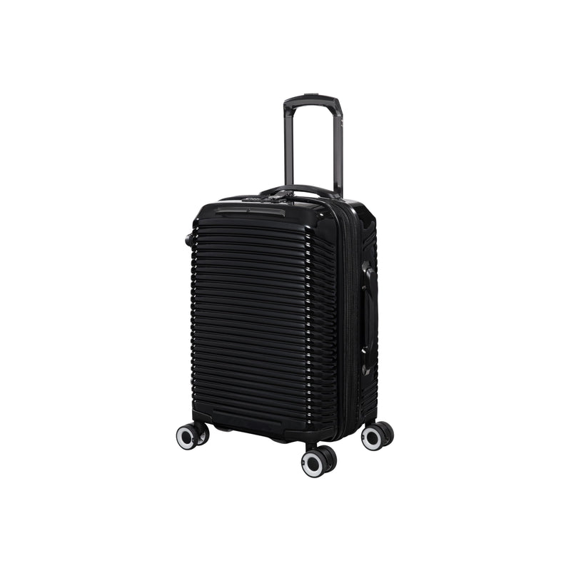 Traversed 3 Piece Hardside 8 Wheel Expandable Spinner Set (Black)