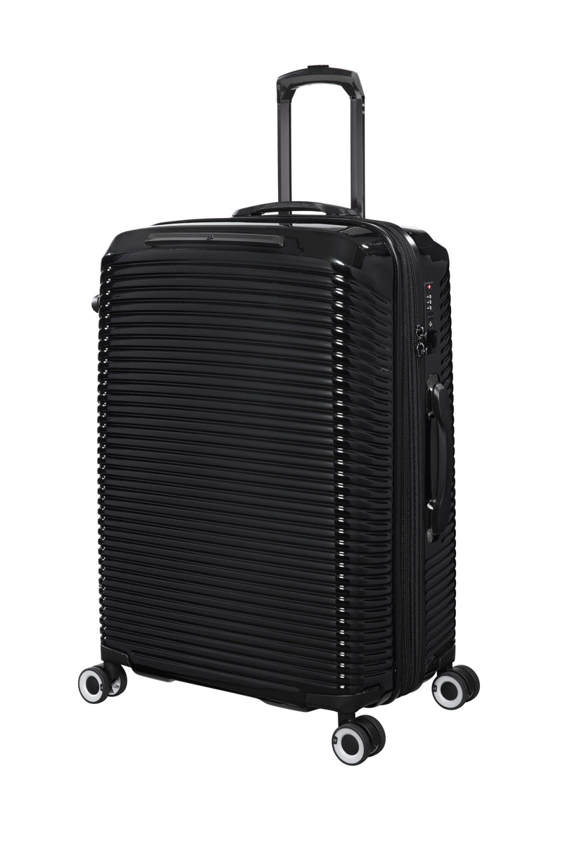 Traversed 3 Piece Hardside 8 Wheel Expandable Spinner Set (Black)