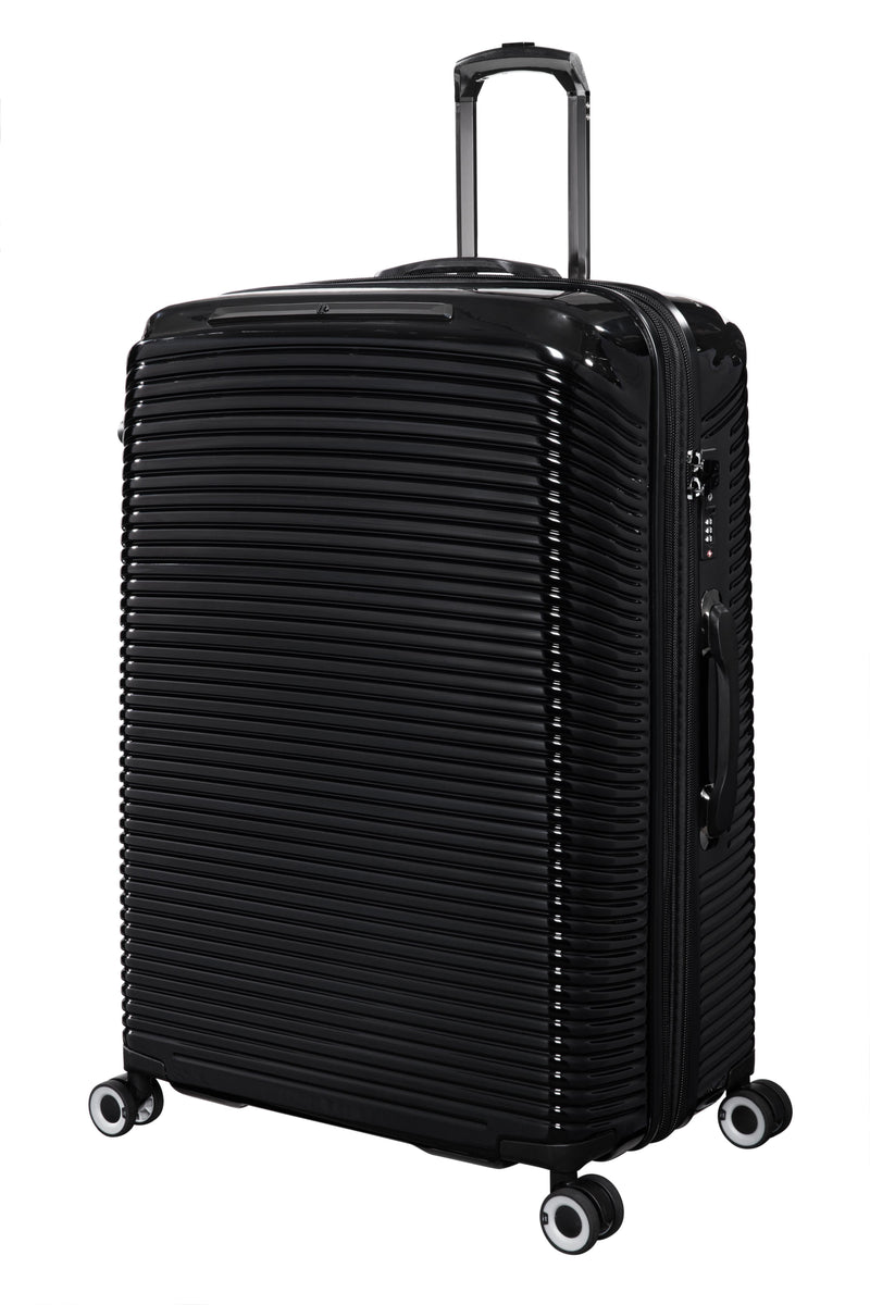 Traversed 3 Piece Hardside 8 Wheel Expandable Spinner Set (Black)