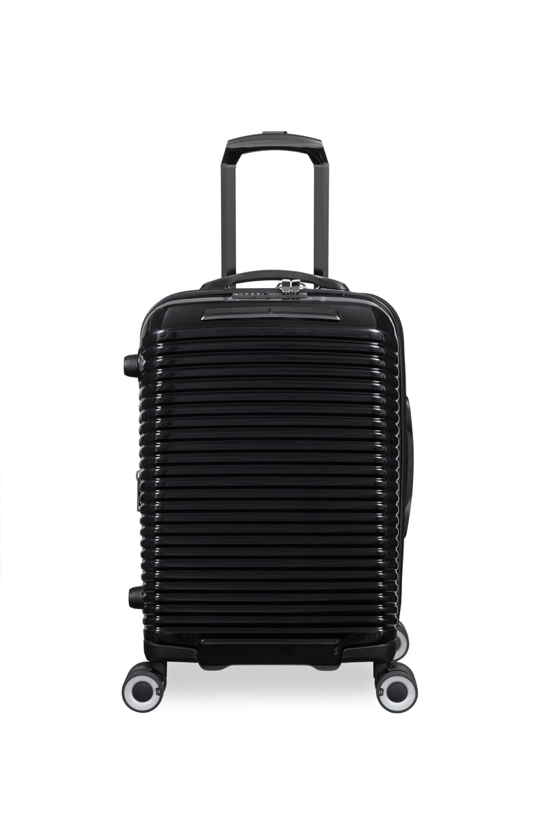 Traversed 3 Piece Hardside 8 Wheel Expandable Spinner Set (Black)