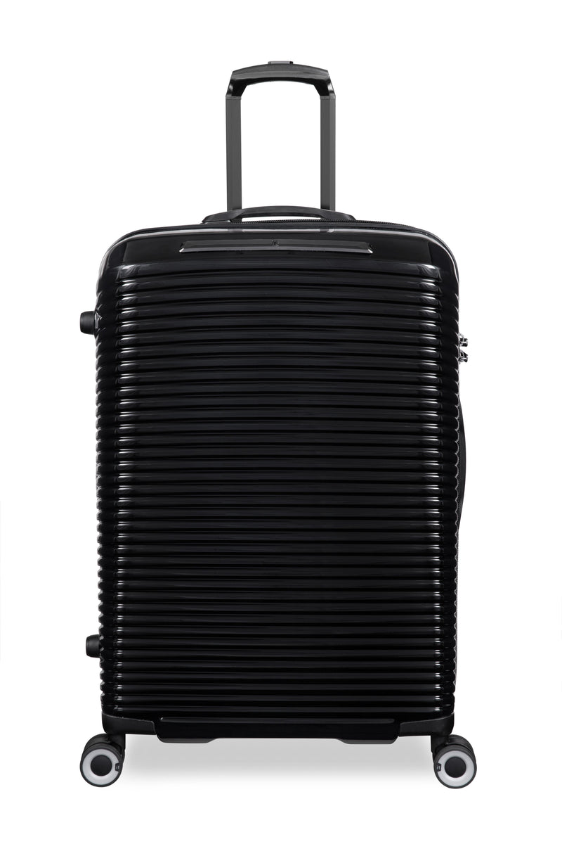 Traversed 3 Piece Hardside 8 Wheel Expandable Spinner Set (Black)