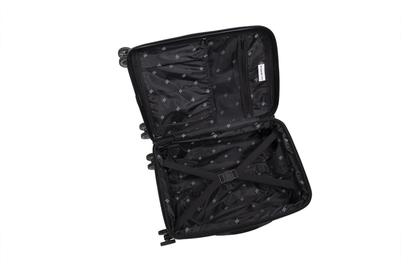 Traversed 21" Hardside Carry-On 8 Wheel Expandable Spinner (Black)