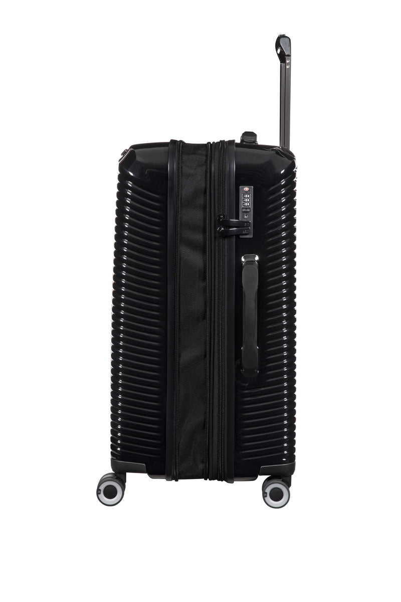 Traversed 31.5" Hardside Checked 8 Wheel Expandable Spinner (Black)