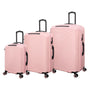 Traversed 3 Piece Hardside 8 Wheel Expandable Spinner Set (Metallic Rose Gold)