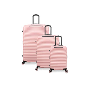 Traversed 3 Piece Hardside 8 Wheel Expandable Spinner Set (Metallic Rose Gold)