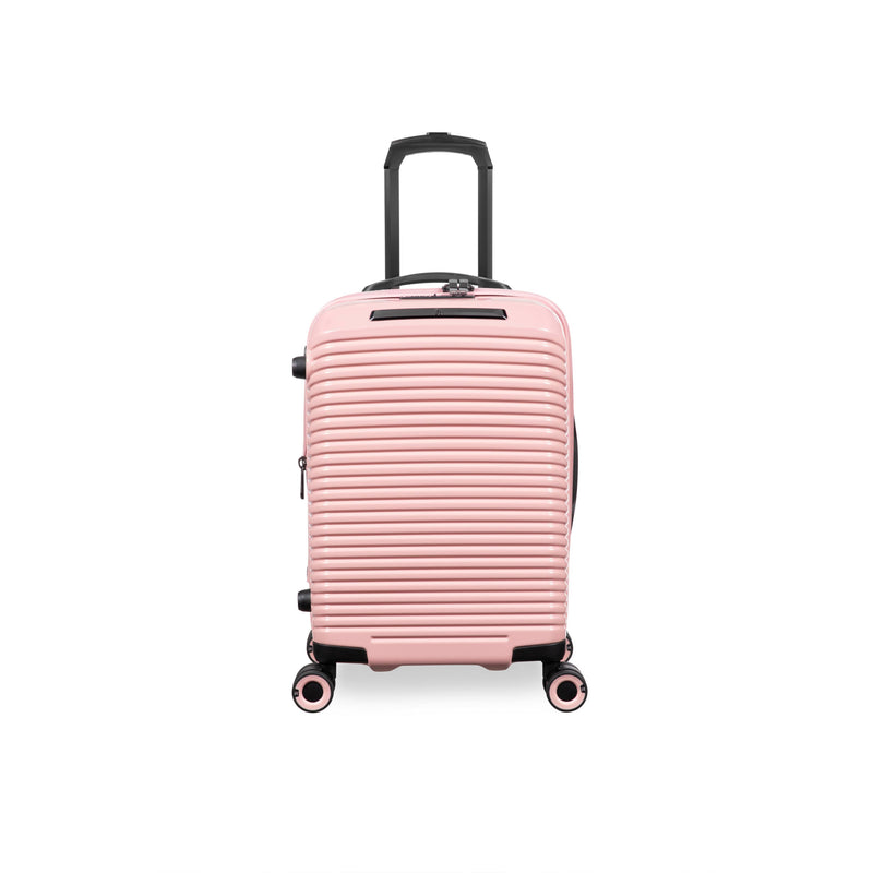 Traversed 3 Piece Hardside 8 Wheel Expandable Spinner Set (Metallic Rose Gold)