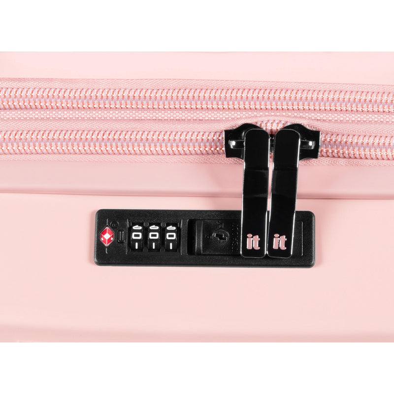 Traversed 3 Piece Hardside 8 Wheel Expandable Spinner Set (Metallic Rose Gold)