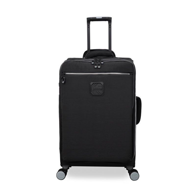 BRITBAG Ashdon 3 Piece Softside 8 Wheel Spinner Set (Black）