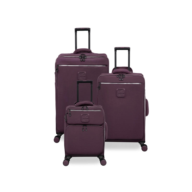 BRITBAG Ashdon 3 Piece Softside 8 Wheel Spinner Set (Fig)