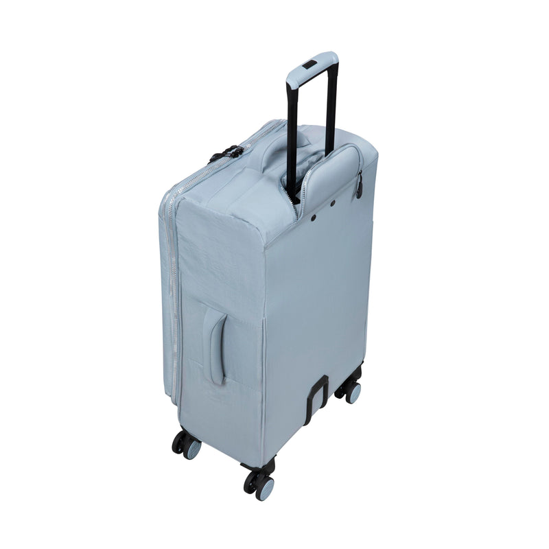 BRITBAG Ashdon 32" Softside Checked 8 Wheel Spinner (Light Blue)