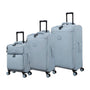 BRITBAG Ashdon 3 Piece Softside 8 Wheel Spinner Set (Light Blue)