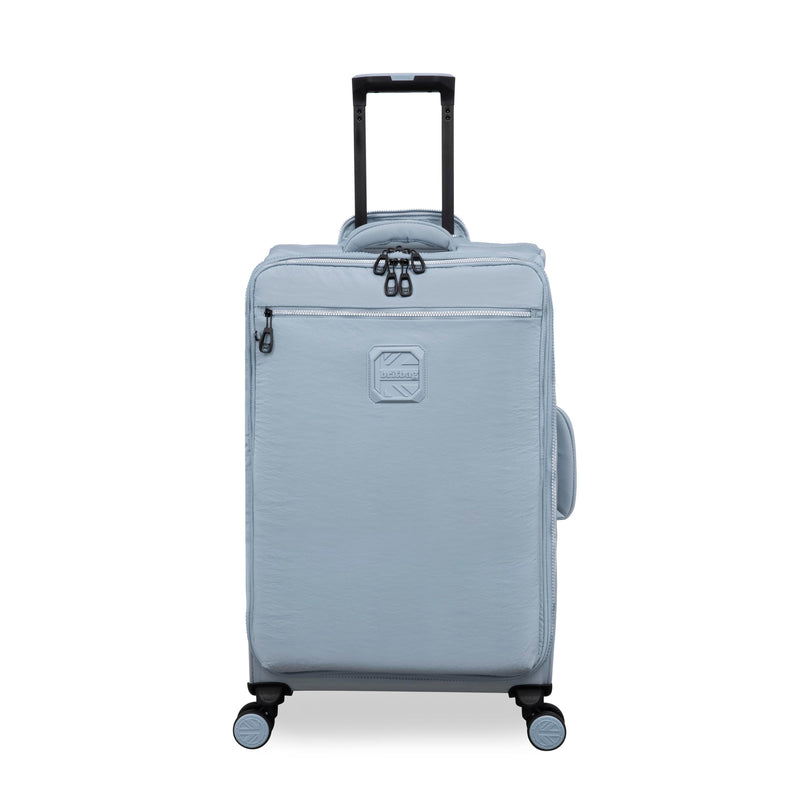 BRITBAG Ashdon 3 Piece Softside 8 Wheel Spinner Set (Light Blue)