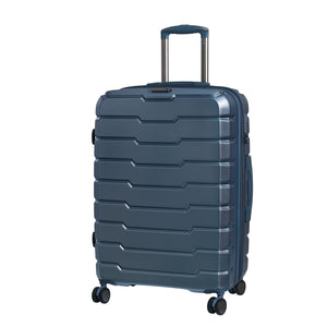 Prosperous 28" Hardside Checked 8 Wheel Expandable Spinner (Metallic Blue)