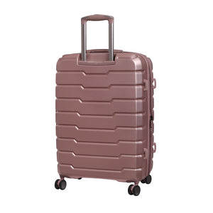 Prosperous 32" Hardside Checked 8 Wheel Expandable Spinner (Metallic Pink)