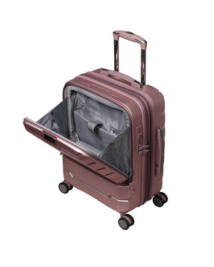 Prosperous 21" Hardside Checked 8 Wheel Expandable Spinner (Metallic Pink)