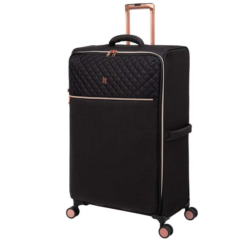 Enliven II 3 Piece Softside 8 Wheel Expandable Spinner Set (Black)