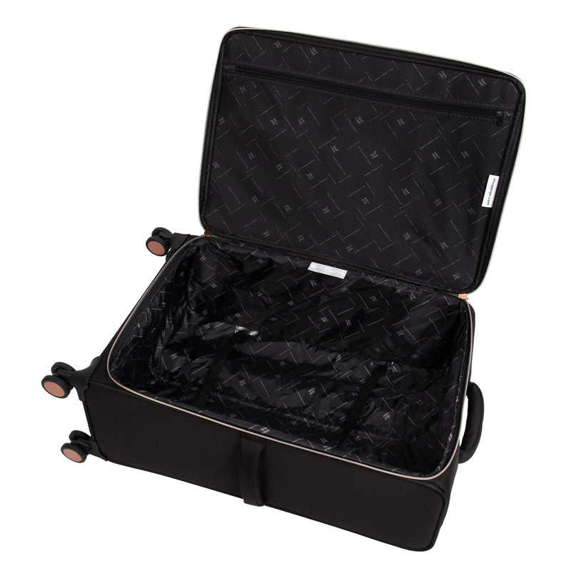 Enliven II 3 Piece Softside 8 Wheel Expandable Spinner Set (Black)