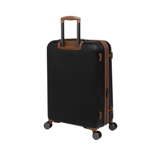 Quaint 21" Hardside Carry-On 8 Wheel Expandable Spinner (Black with Almond Trim)