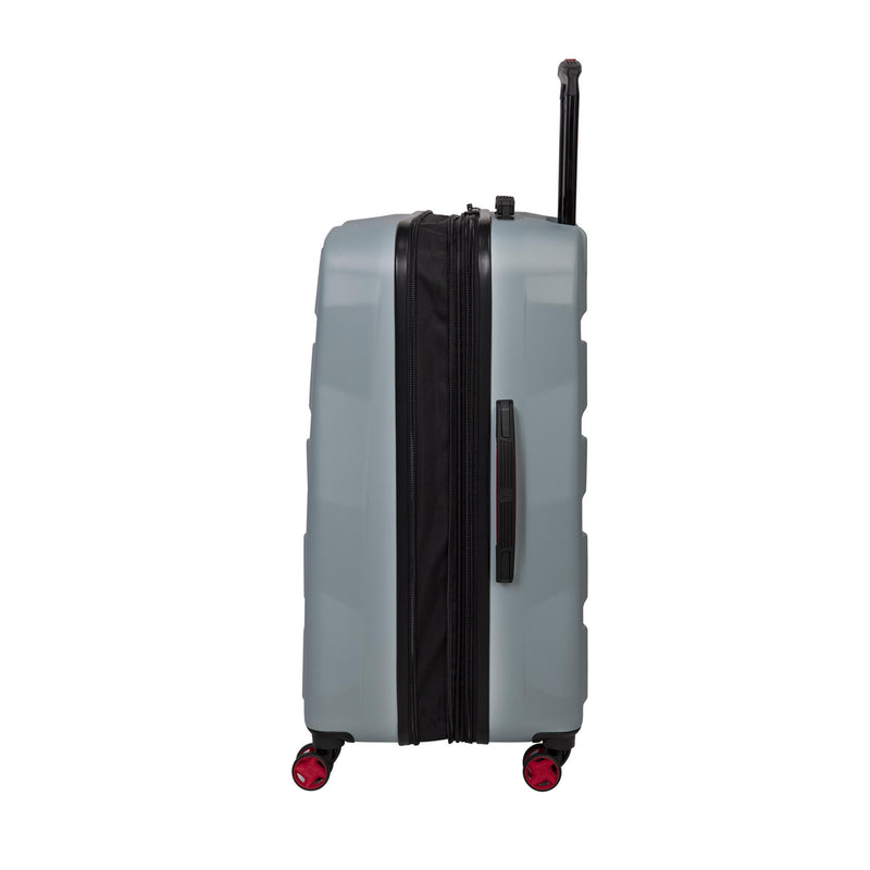 Elevate 32" Hardside Checked 8 Wheel Expandable Spinner (Ice Blue)